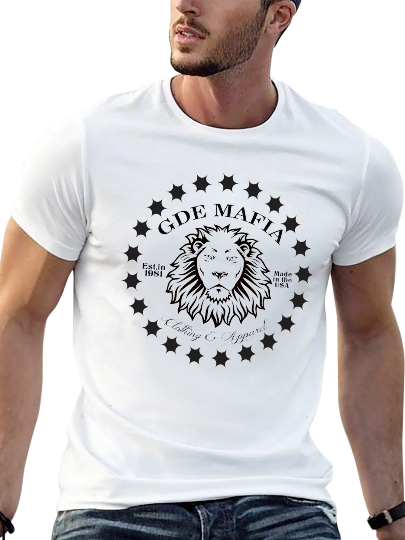 GDE Mafia Lion Graphic Black T-Shirt