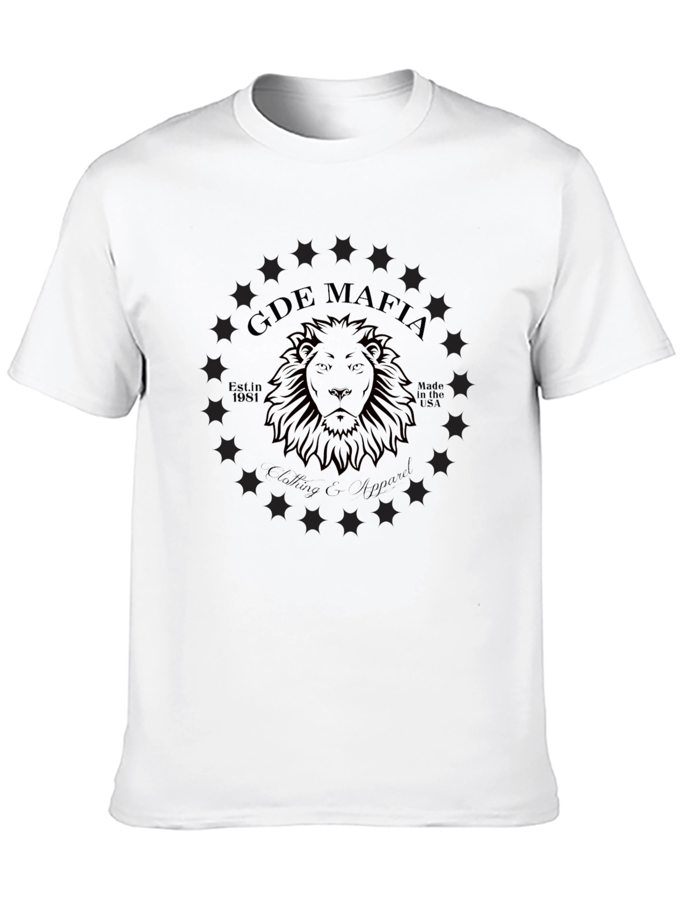 GDE Mafia Lion Graphic Black T-Shirt