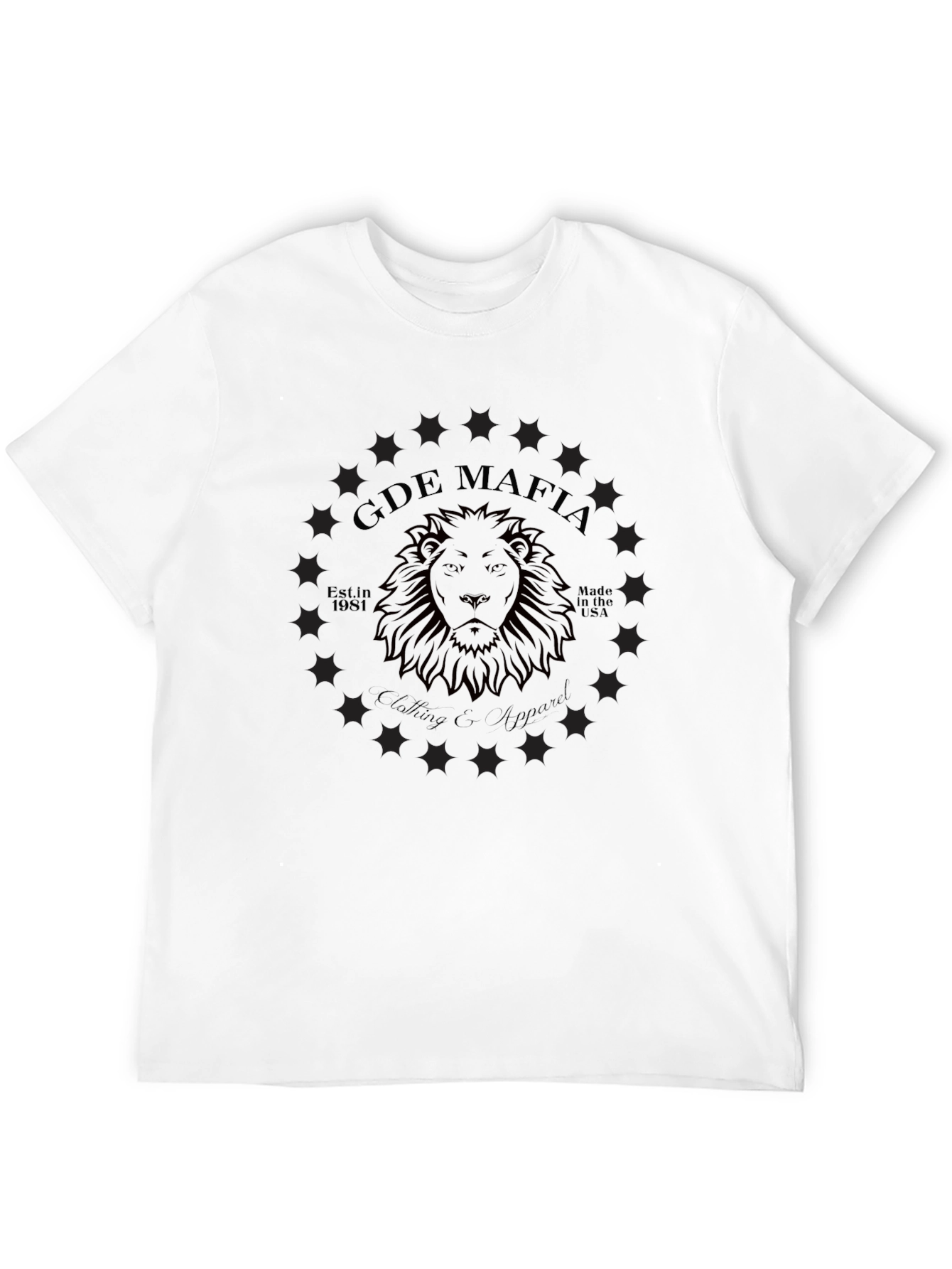 GDE Mafia Lion Graphic Black T-Shirt