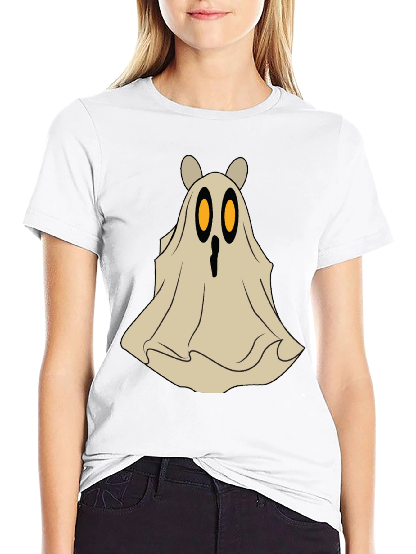 Spooky Cute Bear Ghost Halloween T-Shirt