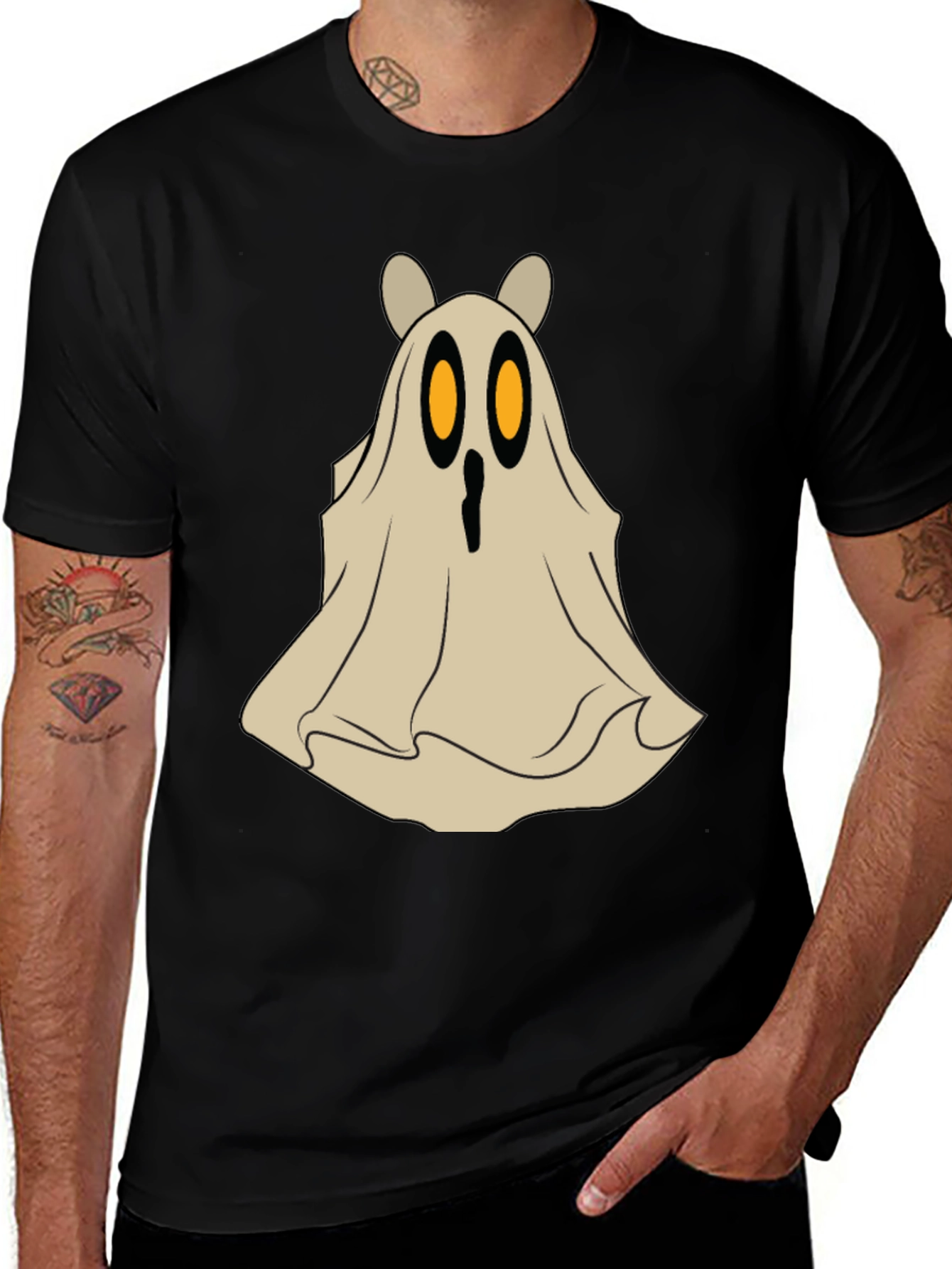 Spooky Cute Bear Ghost Halloween T-Shirt