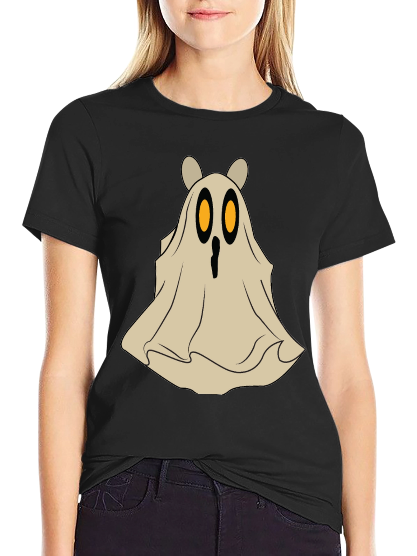 Spooky Cute Bear Ghost Halloween T-Shirt