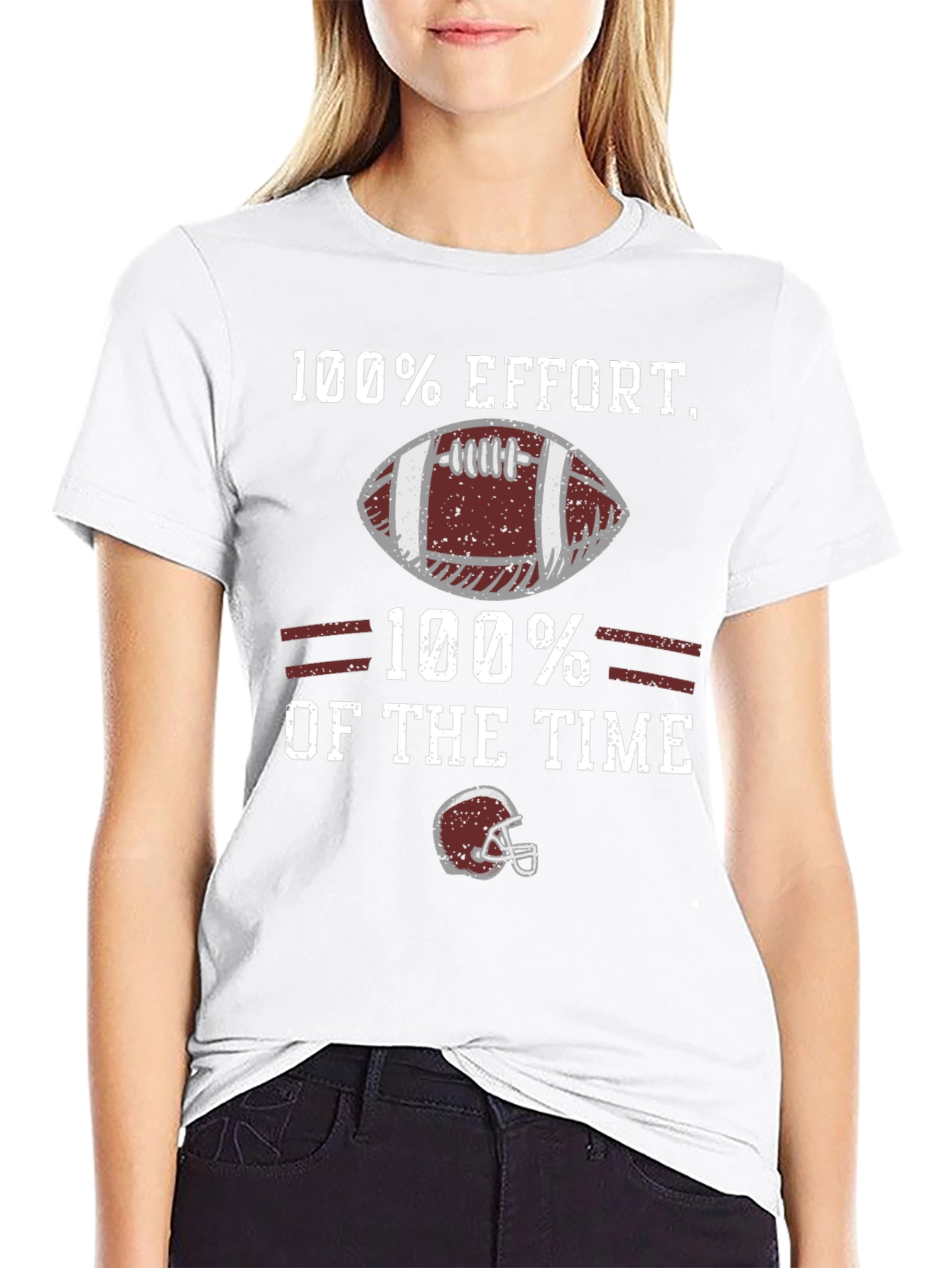 100% Effort Football Graphic T-Shirt