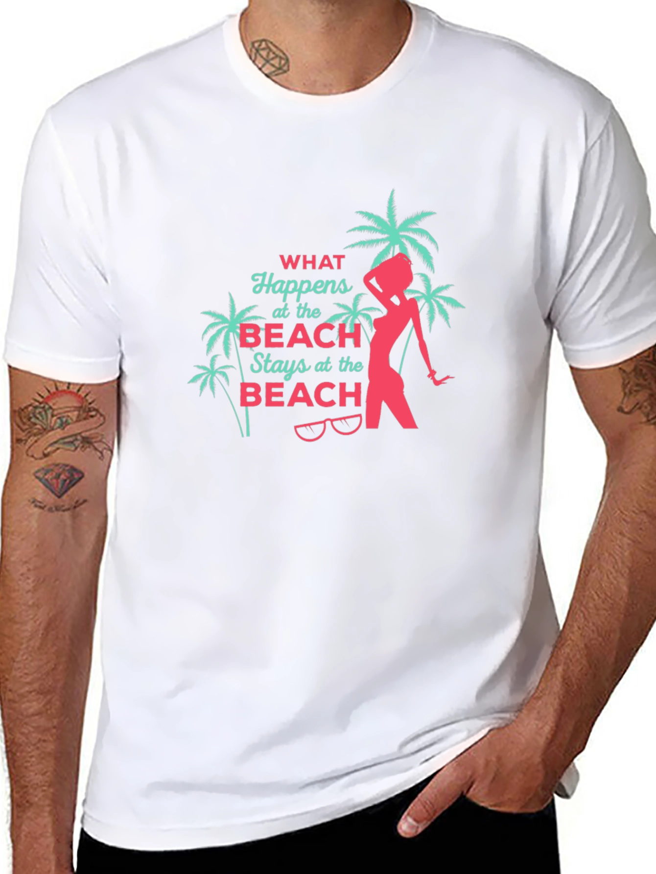 Beach Vibes Black T-Shirt