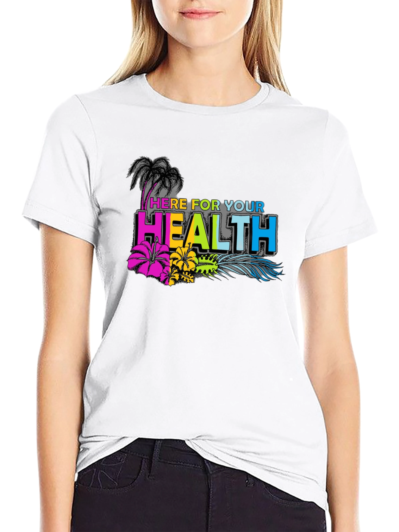 Tropical Health Black Graphic Tee