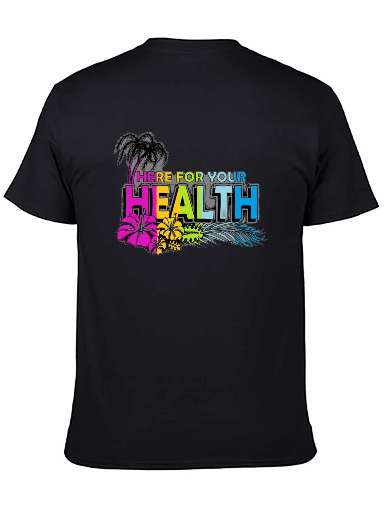 Tropical Health Black Graphic Tee