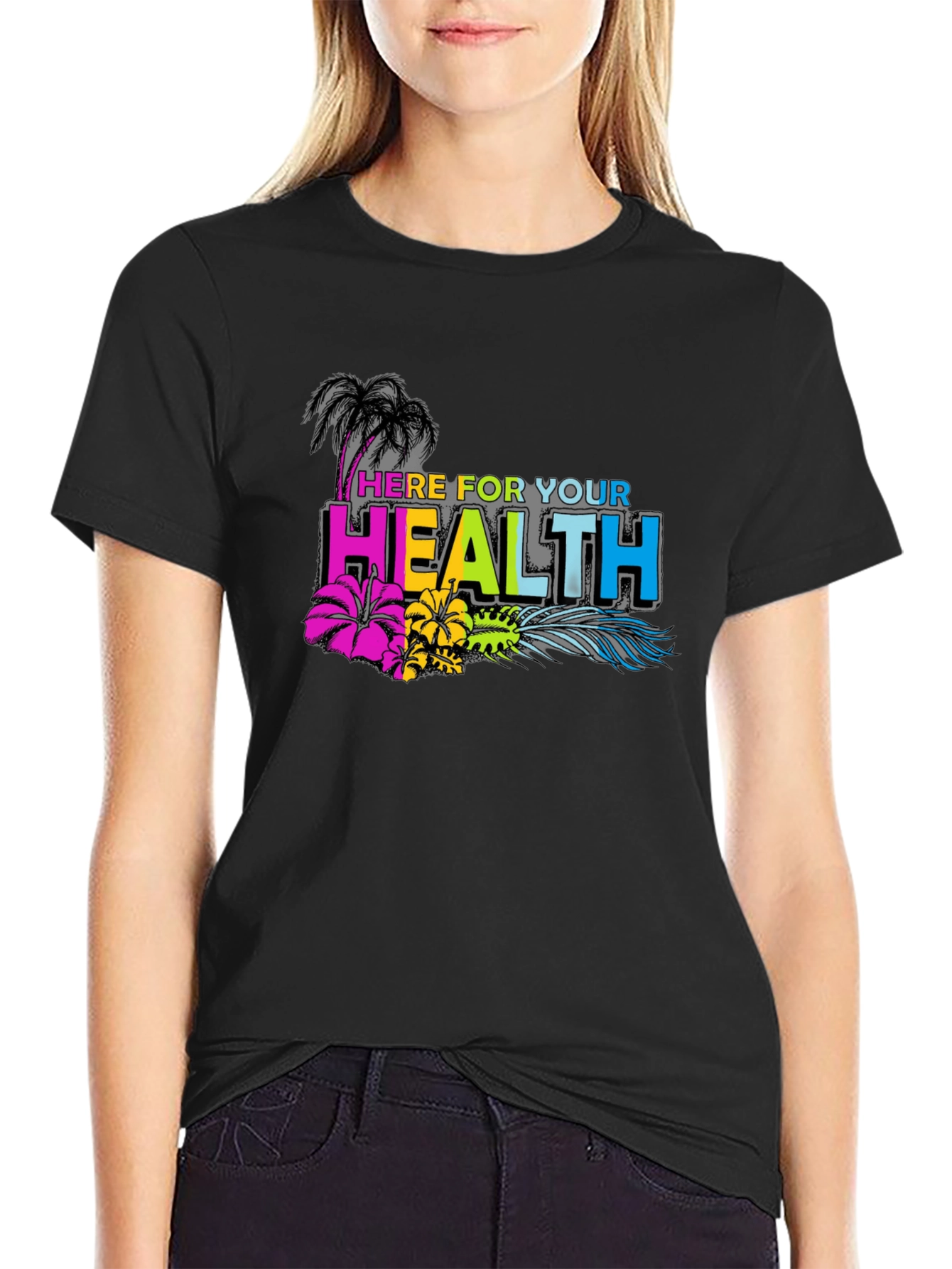 Tropical Health Black Graphic Tee