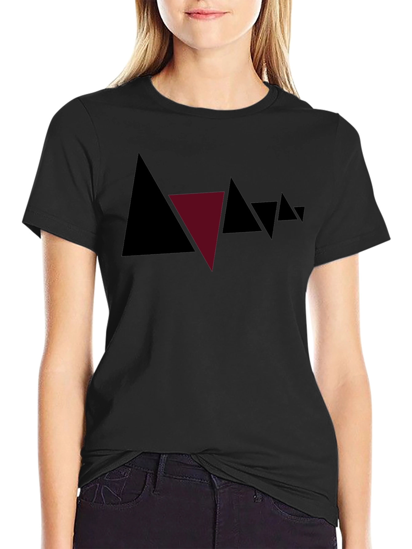 Abstract Triangle Graphic Tee - Modern Style