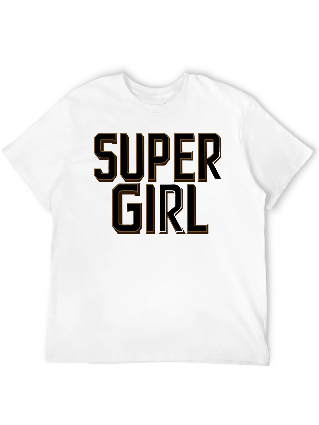 Super Girl Graphic Tee - Black Cotton Blend
