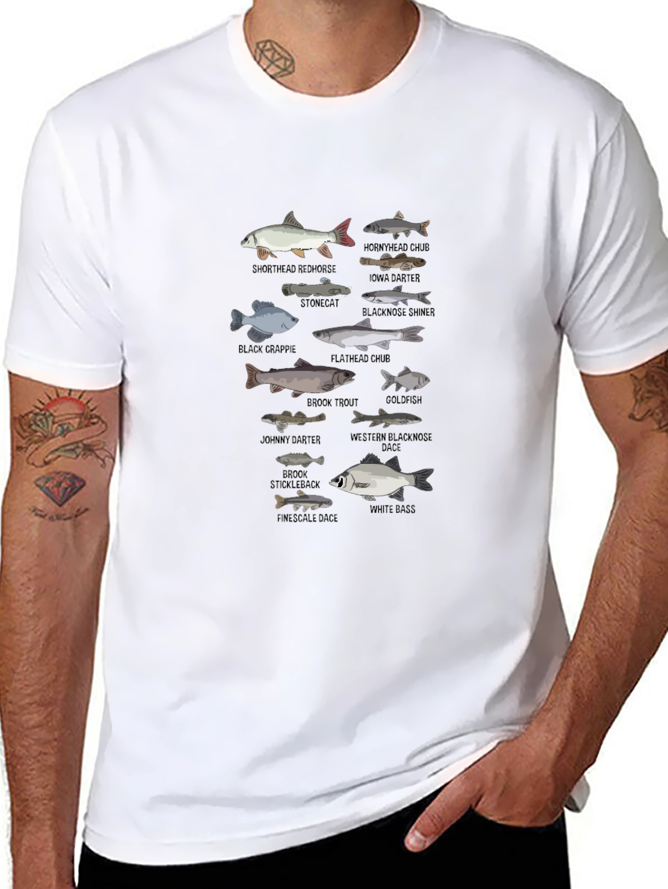 Fish Species Graphic T-Shirt