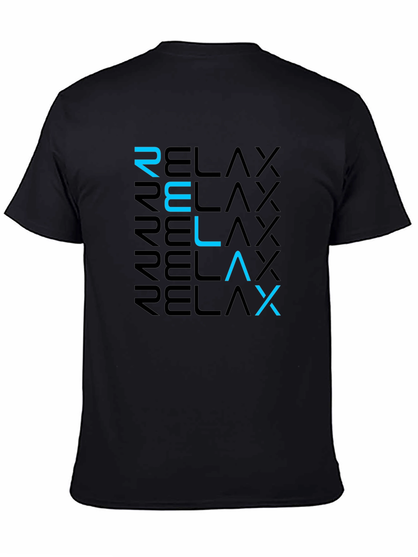Relax Graphic Tee - Modern Black T-Shirt