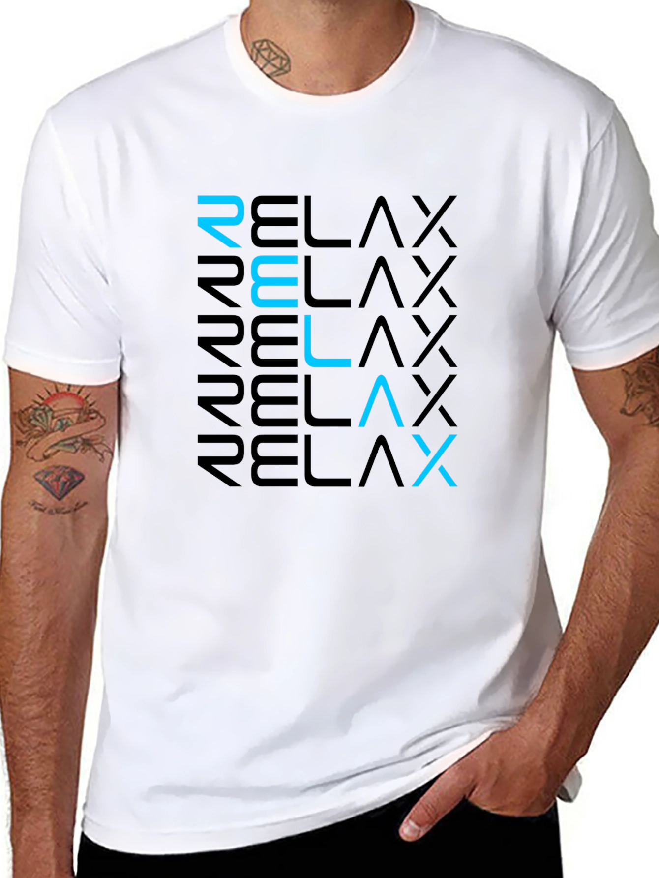 Relax Graphic Tee - Modern Black T-Shirt