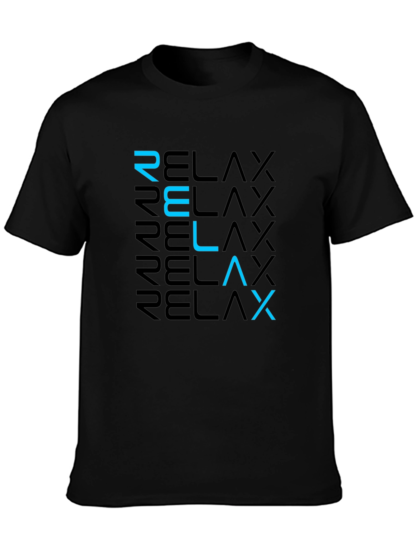 Relax Graphic Tee - Modern Black T-Shirt
