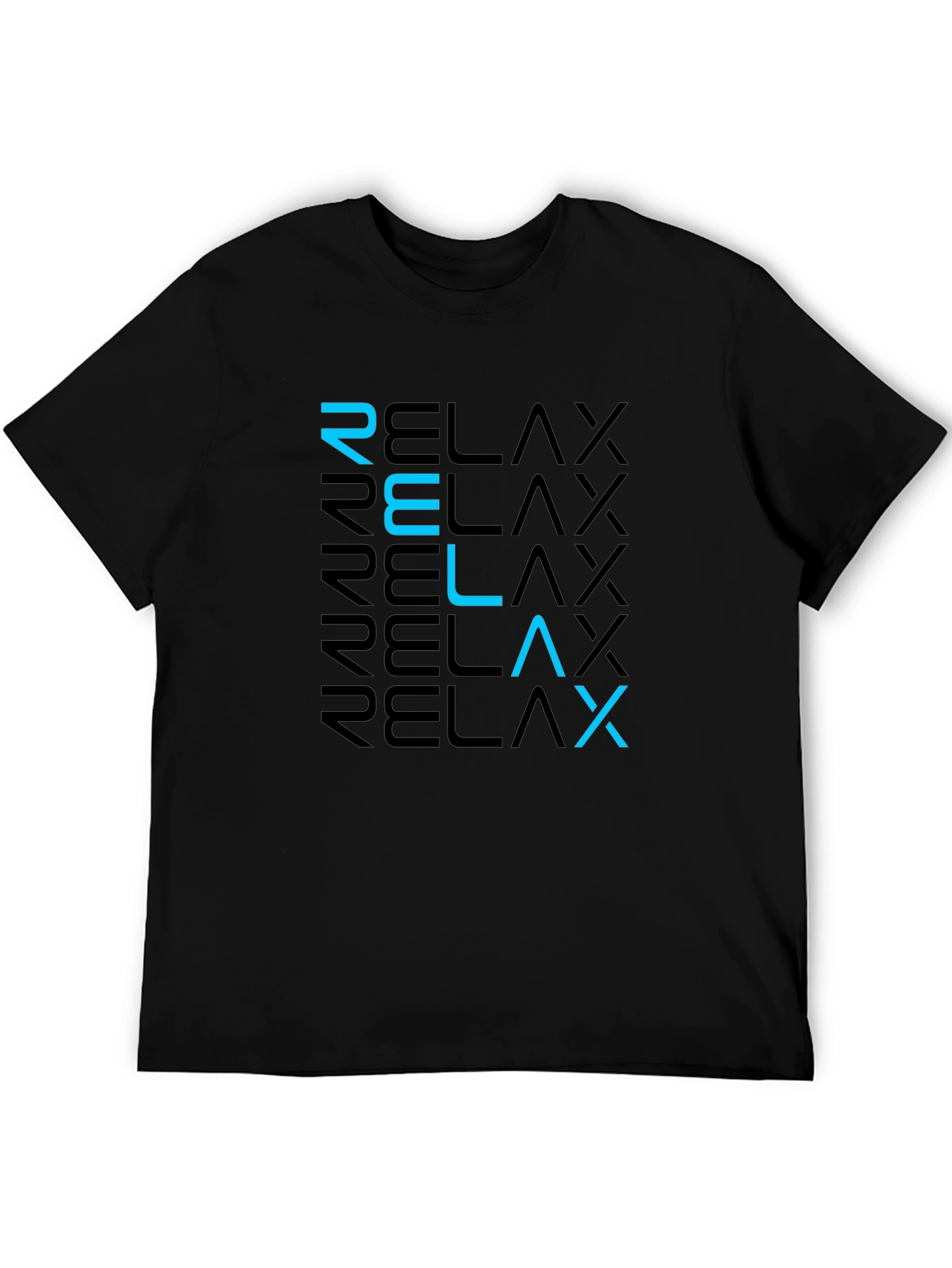 Relax Graphic Tee - Modern Black T-Shirt