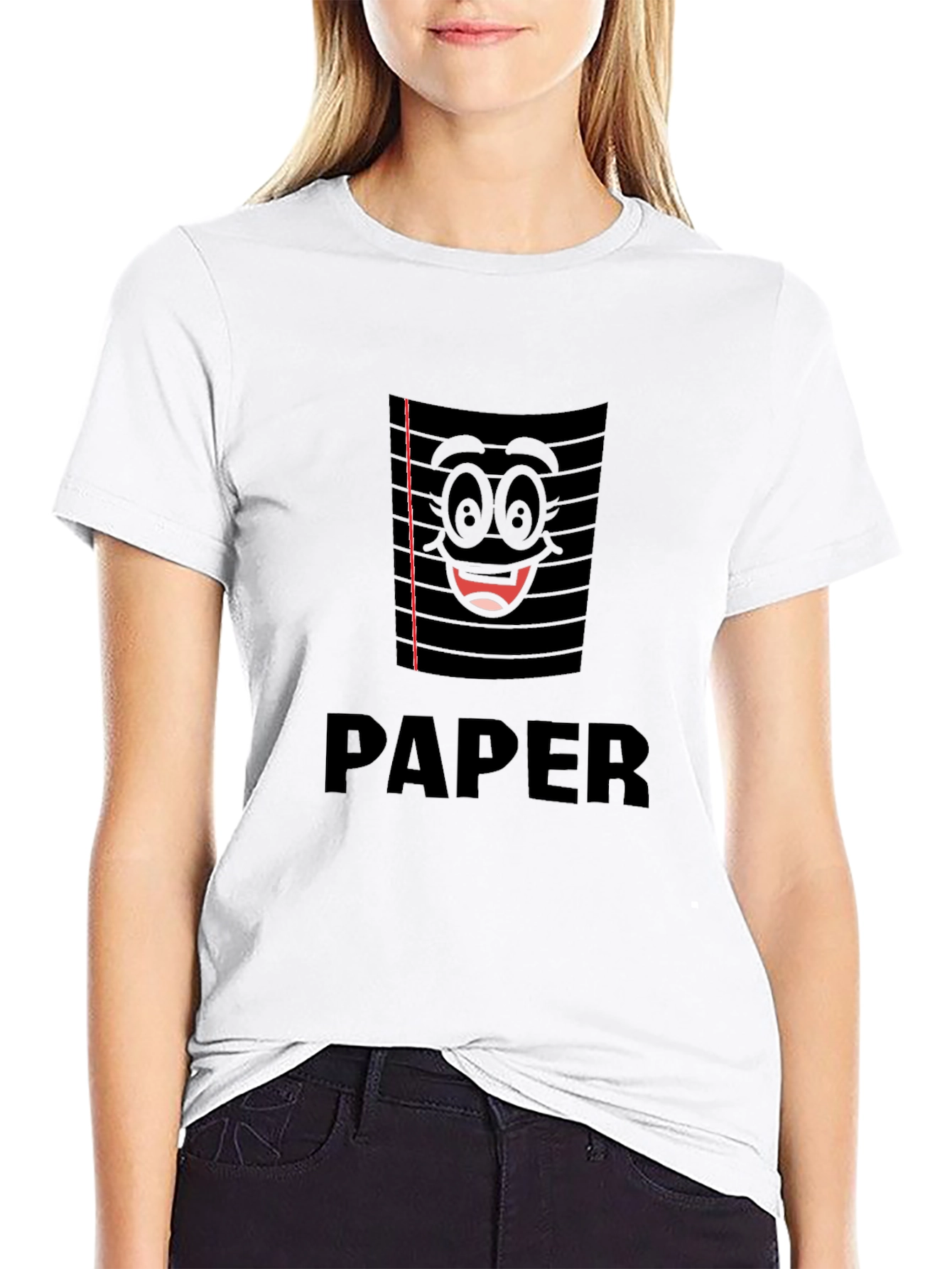 Funny Paper Notebook Graphic T-Shirt - Black