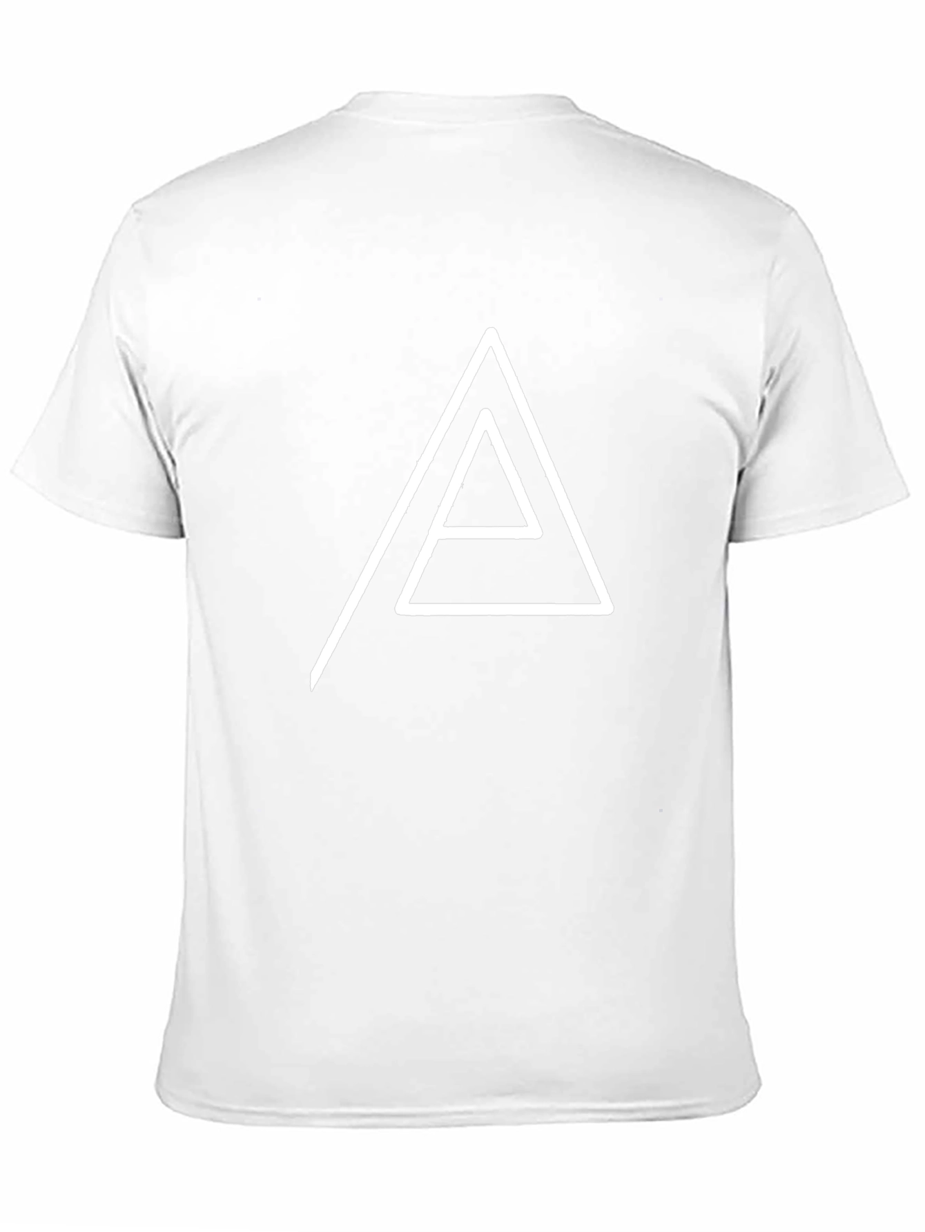 Geometric Triangle Graphic Tee - Black Cotton Blend