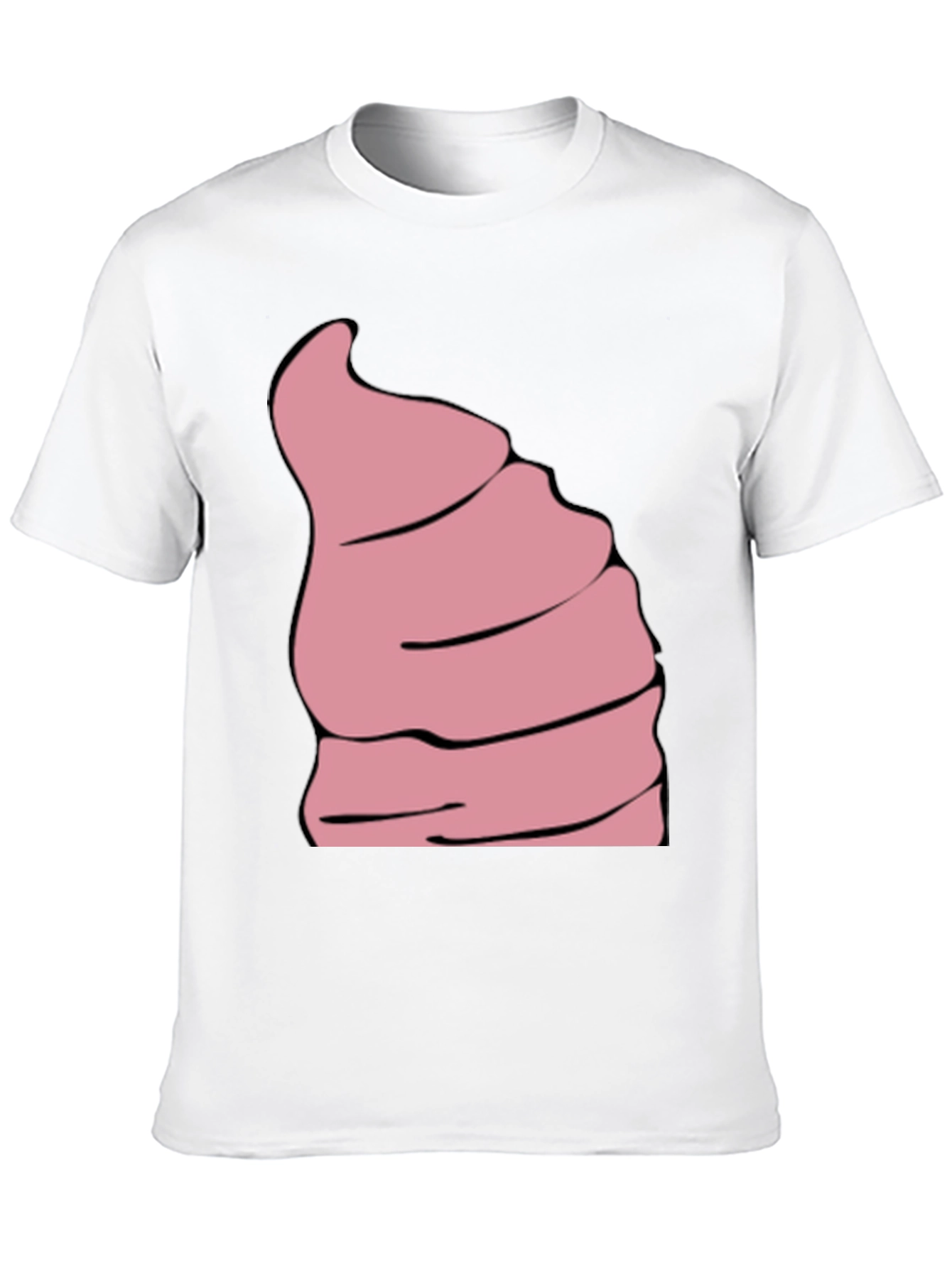 Funny Pink Ice Cream Swirl Graphic Tee