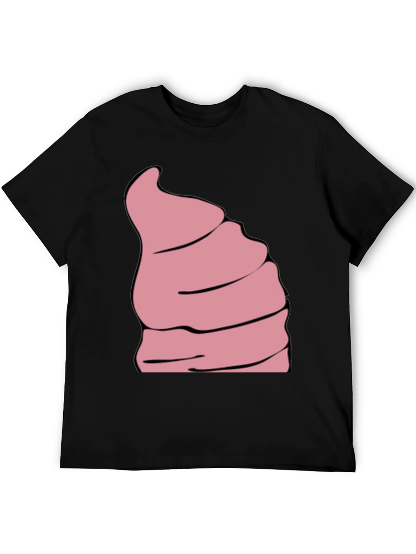 Funny Pink Ice Cream Swirl Graphic Tee