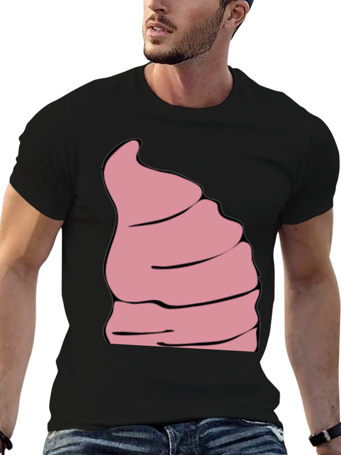 Funny Pink Ice Cream Swirl Graphic Tee