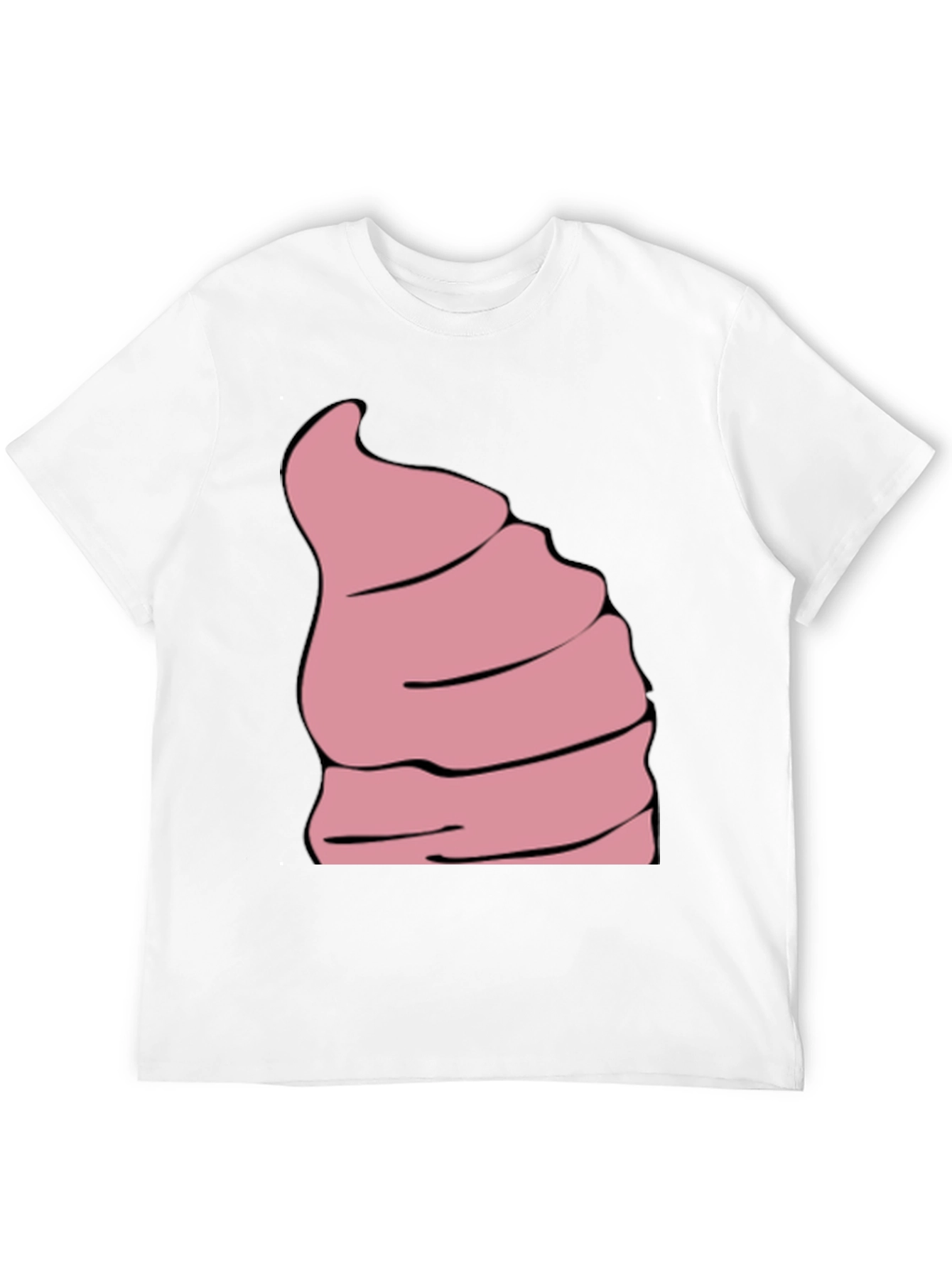 Funny Pink Ice Cream Swirl Graphic Tee