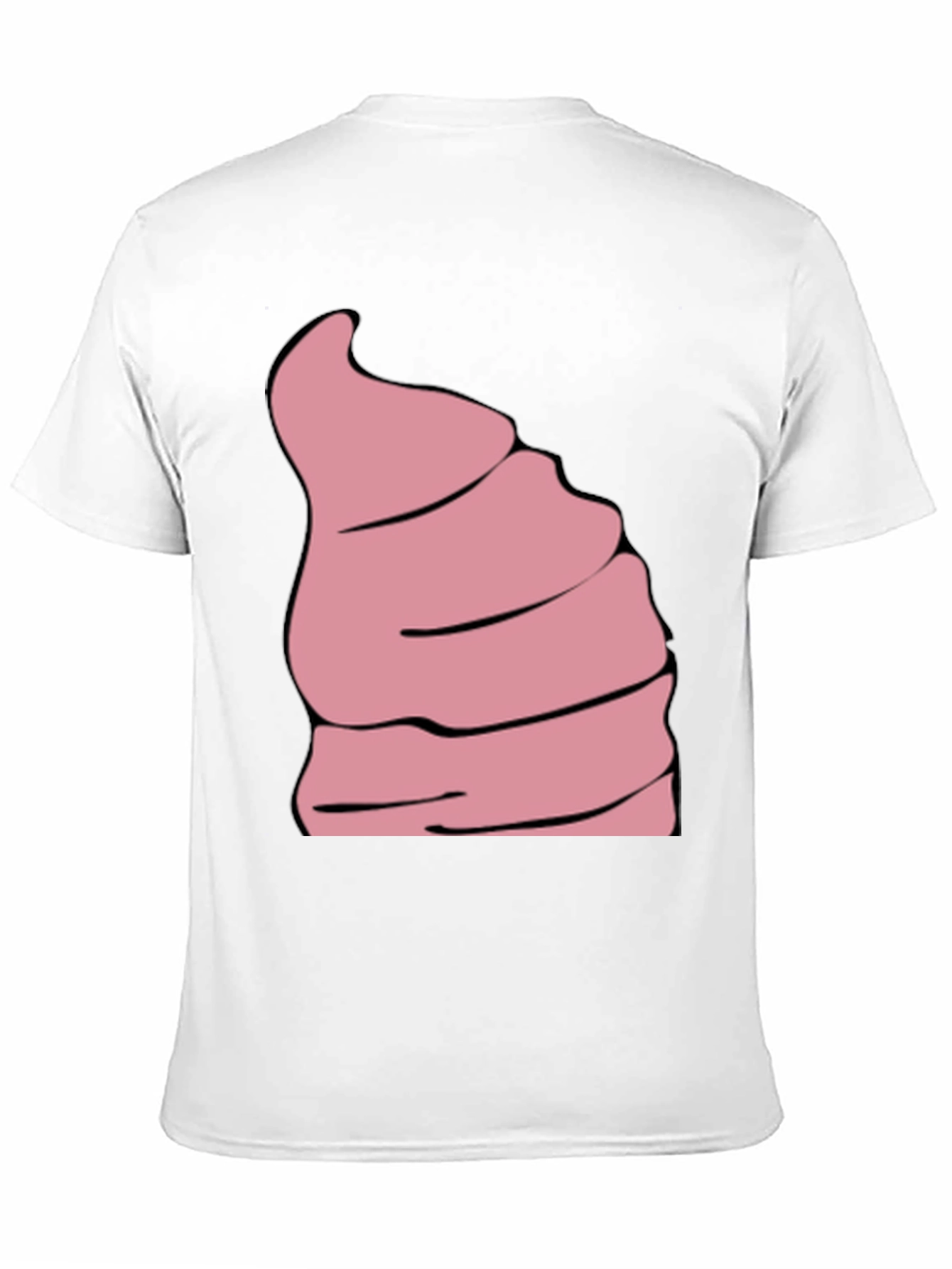 Funny Pink Ice Cream Swirl Graphic Tee