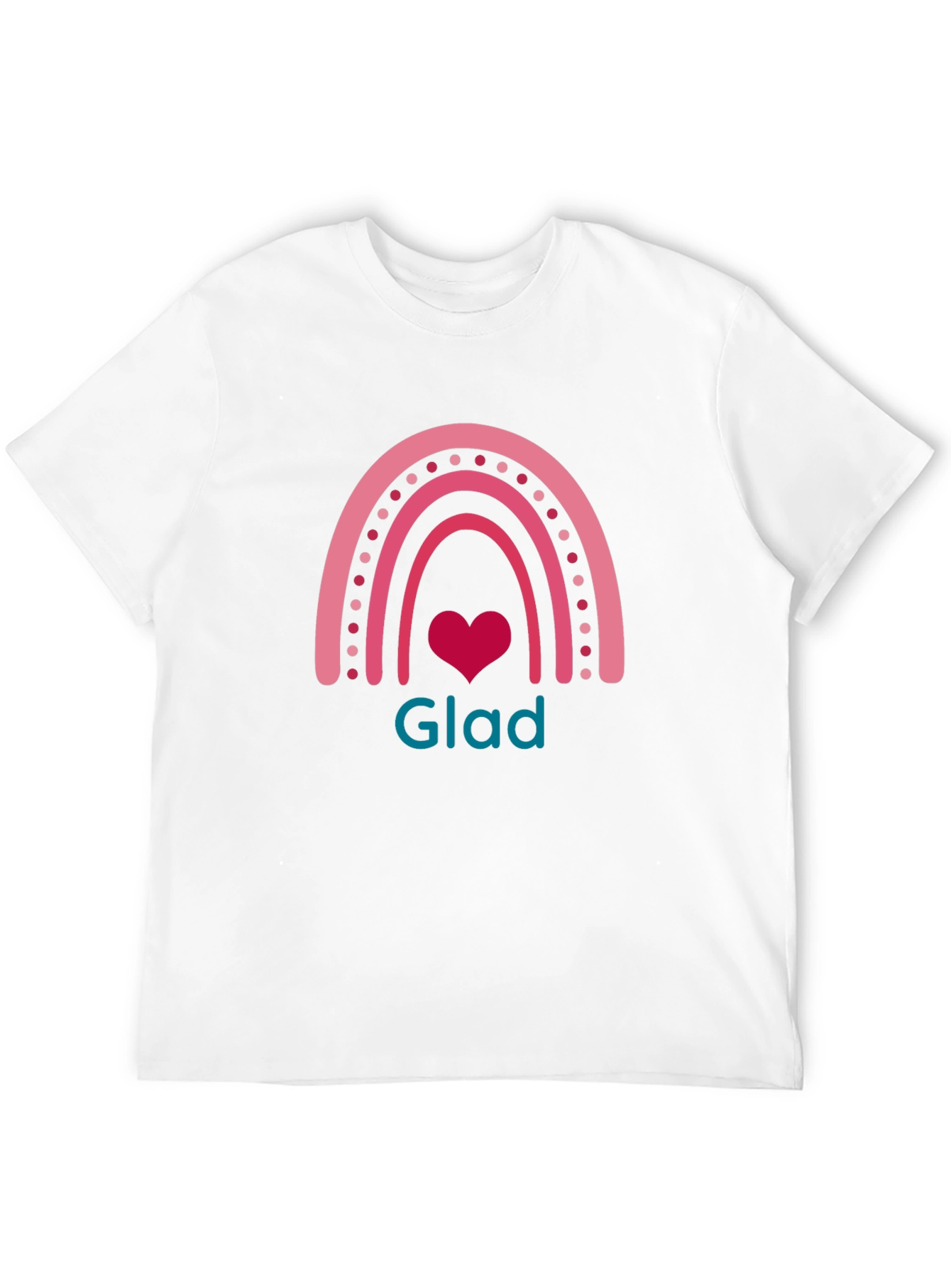 Glad Rainbow Heart Graphic Tee - Unisex