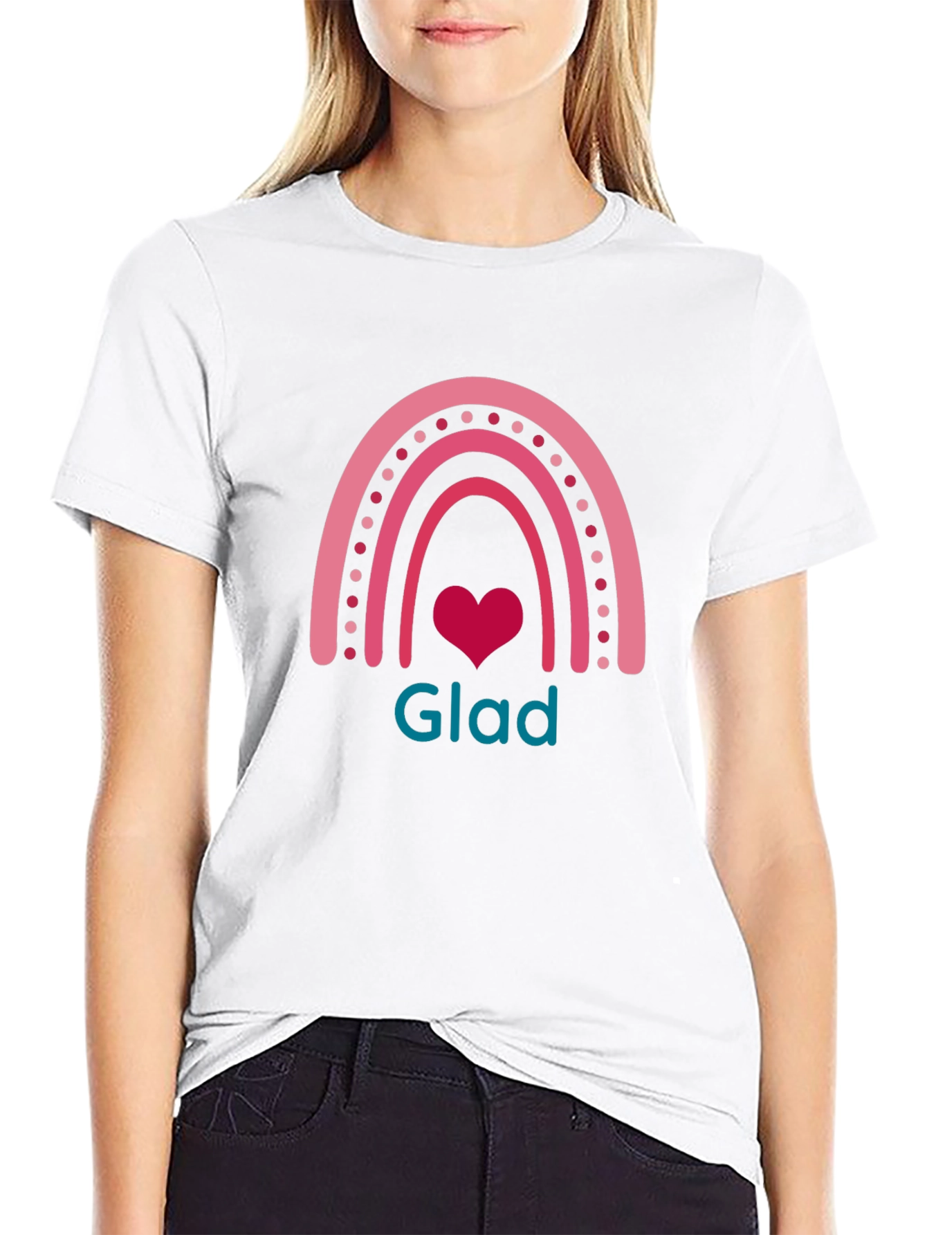 Glad Rainbow Heart Graphic Tee - Unisex