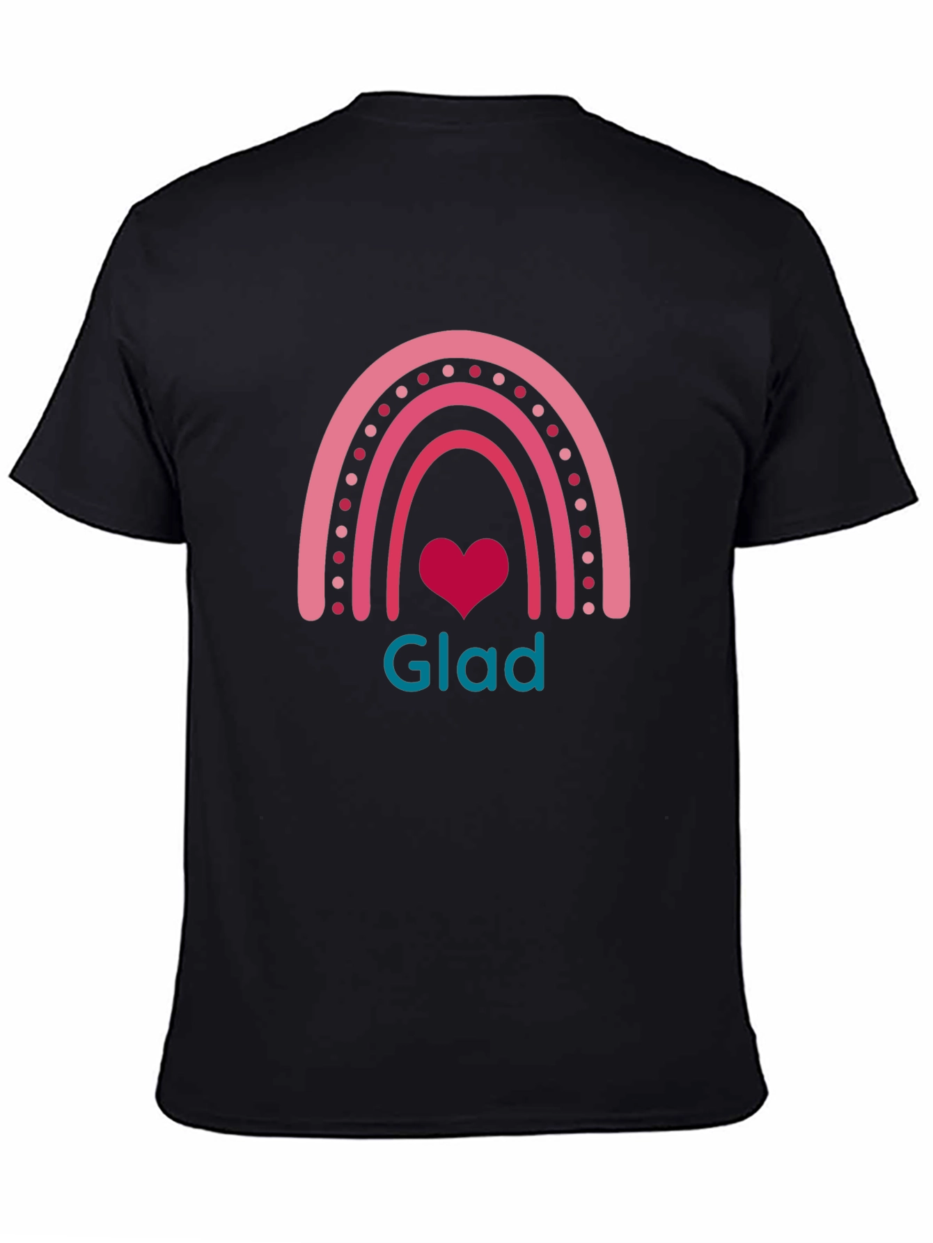 Glad Rainbow Heart Graphic Tee - Unisex