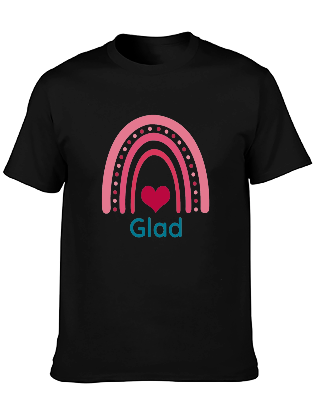 Glad Rainbow Heart Graphic Tee - Unisex
