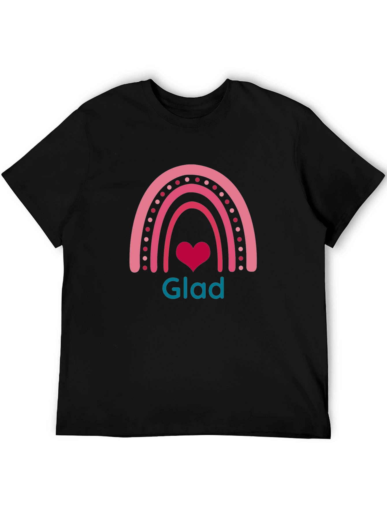 Glad Rainbow Heart Graphic Tee - Unisex