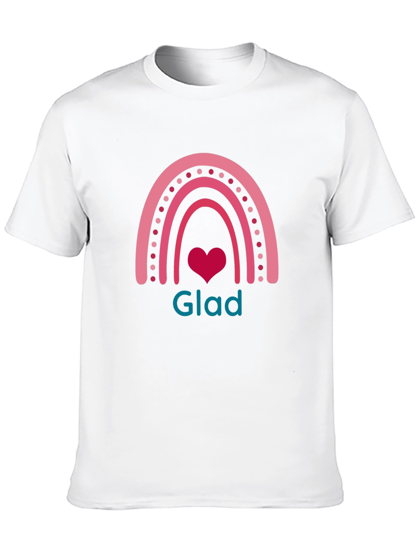 Glad Rainbow Heart Graphic Tee - Unisex