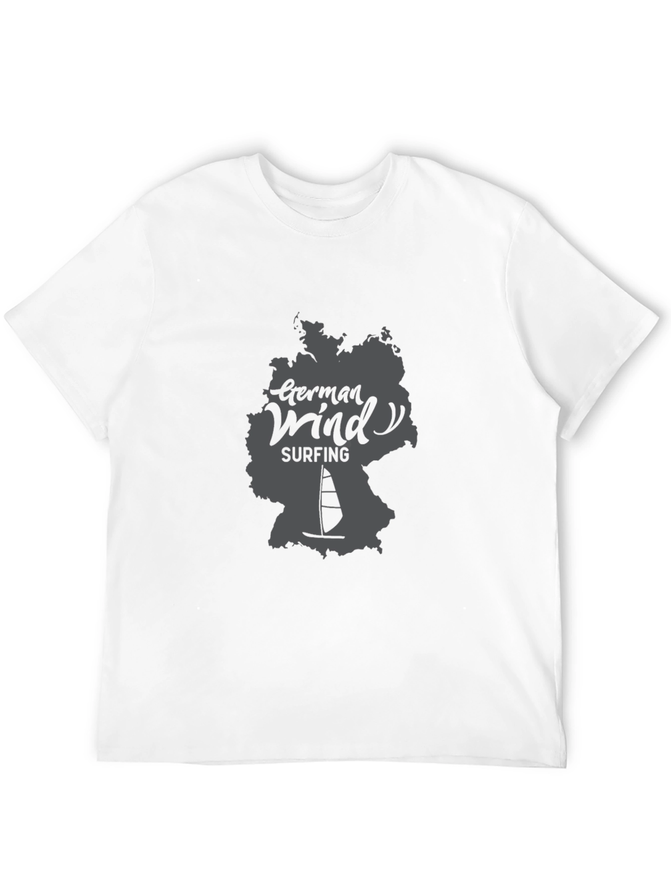 German Wind Surfing Black T-Shirt
