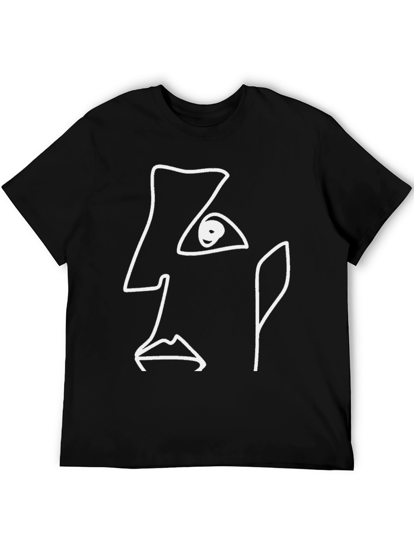 Abstract Face Graphic Tee - Modern Art T-Shirt