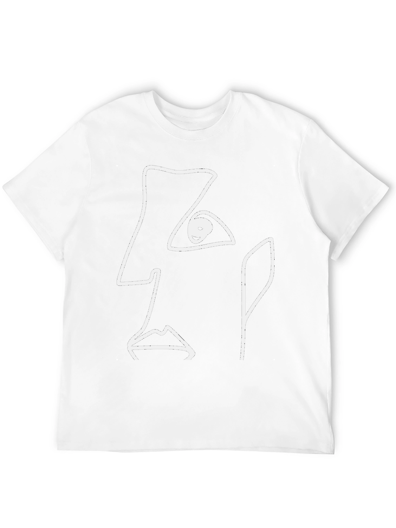 Abstract Face Graphic Tee - Modern Art T-Shirt