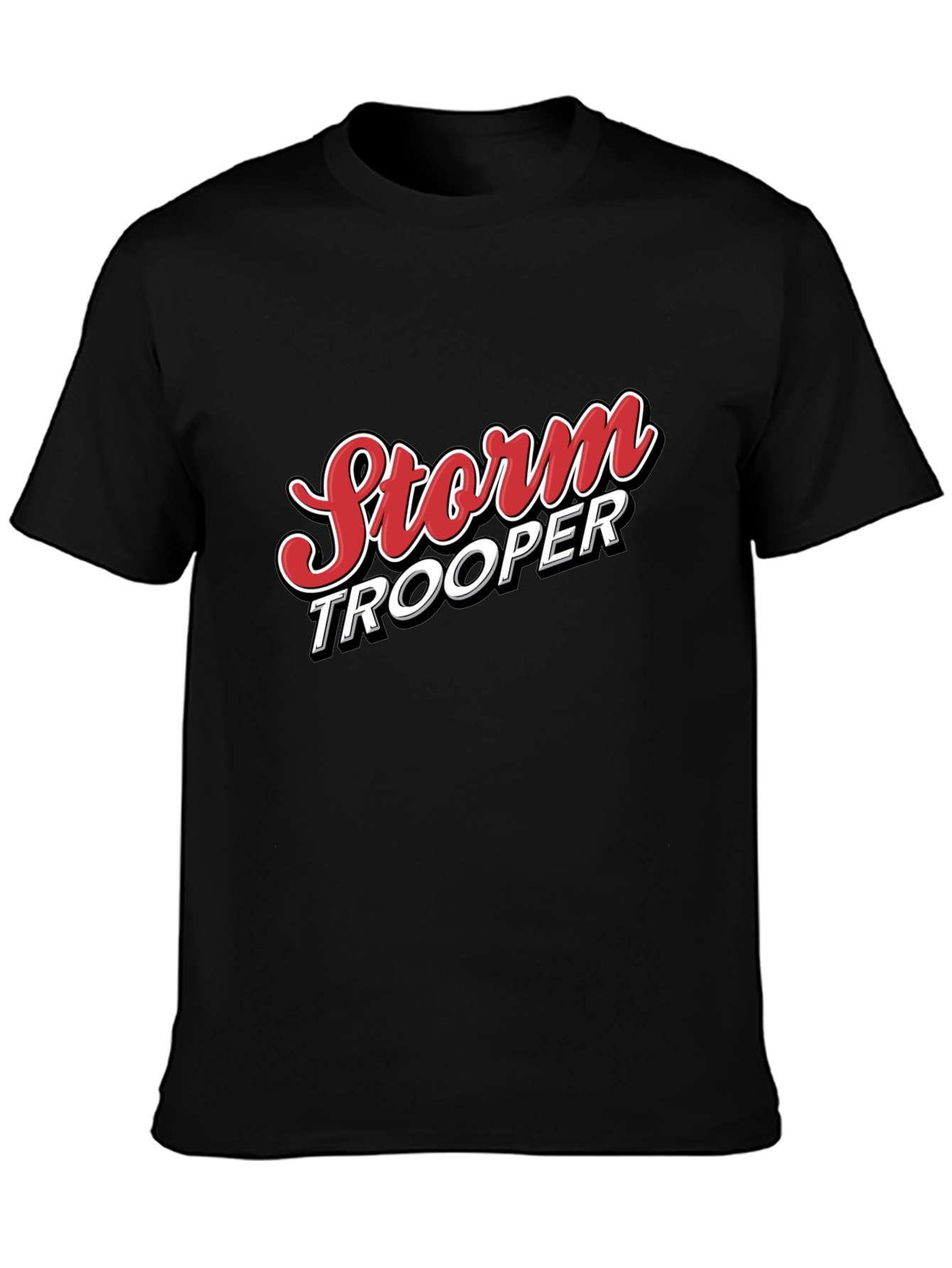 Storm Trooper Graphic Tee - Black Cotton Blend