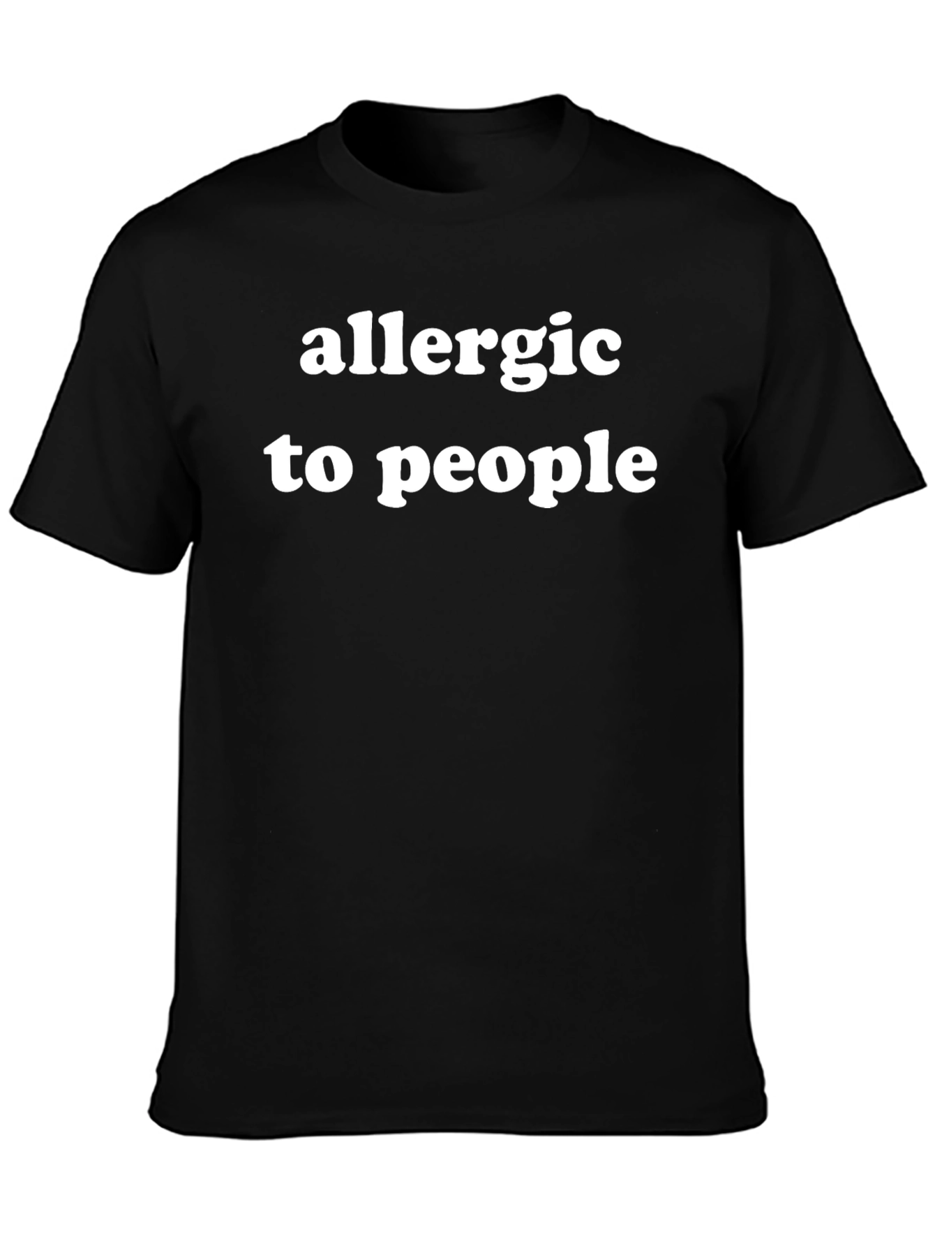 Allergic to People Graphic T-Shirt - Black