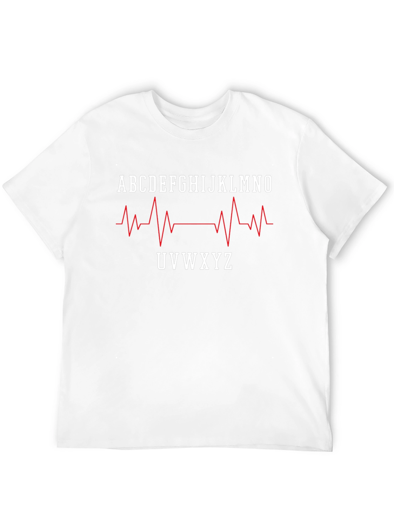 Alphabet Heartbeat T-Shirt - ABCs ECG Design