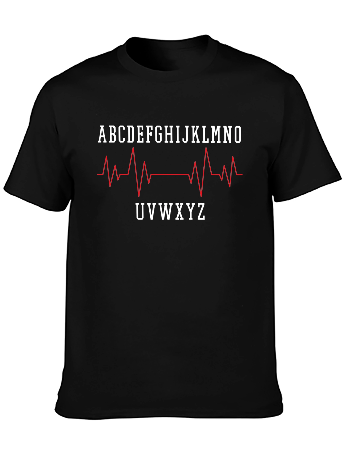Alphabet Heartbeat T-Shirt - ABCs ECG Design