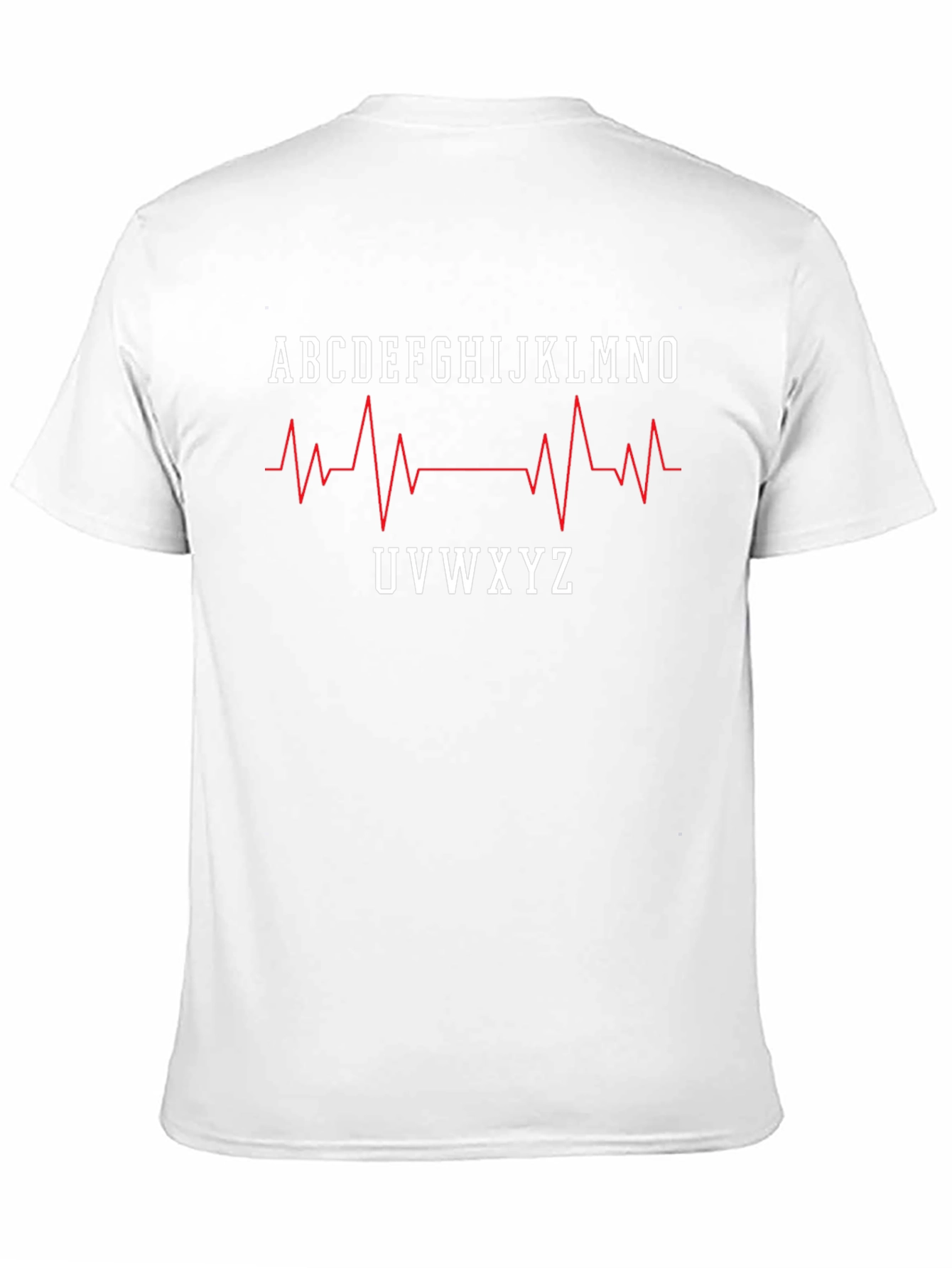 Alphabet Heartbeat T-Shirt - ABCs ECG Design