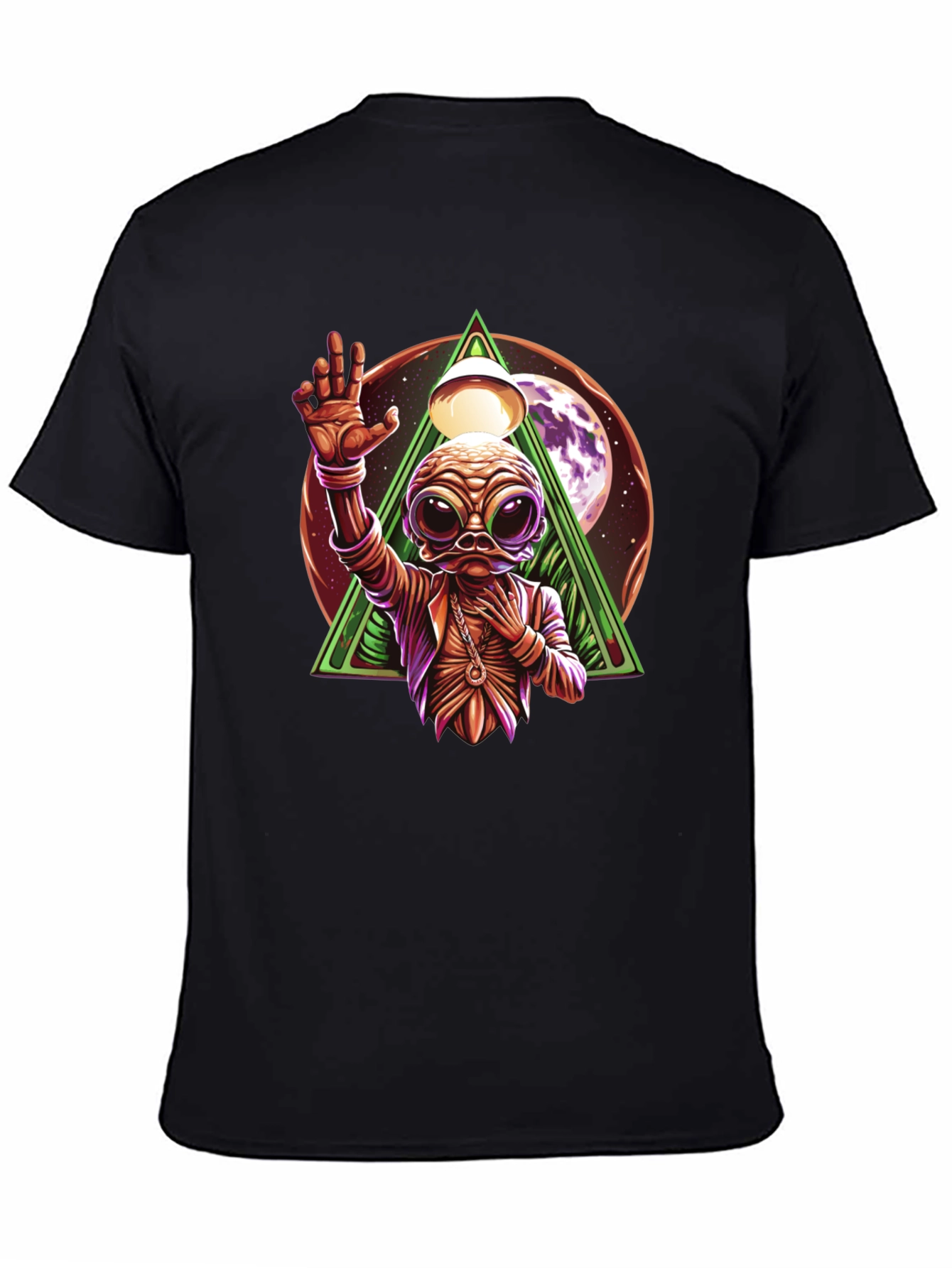 Alien Graphic Black T-Shirt - Unique Design