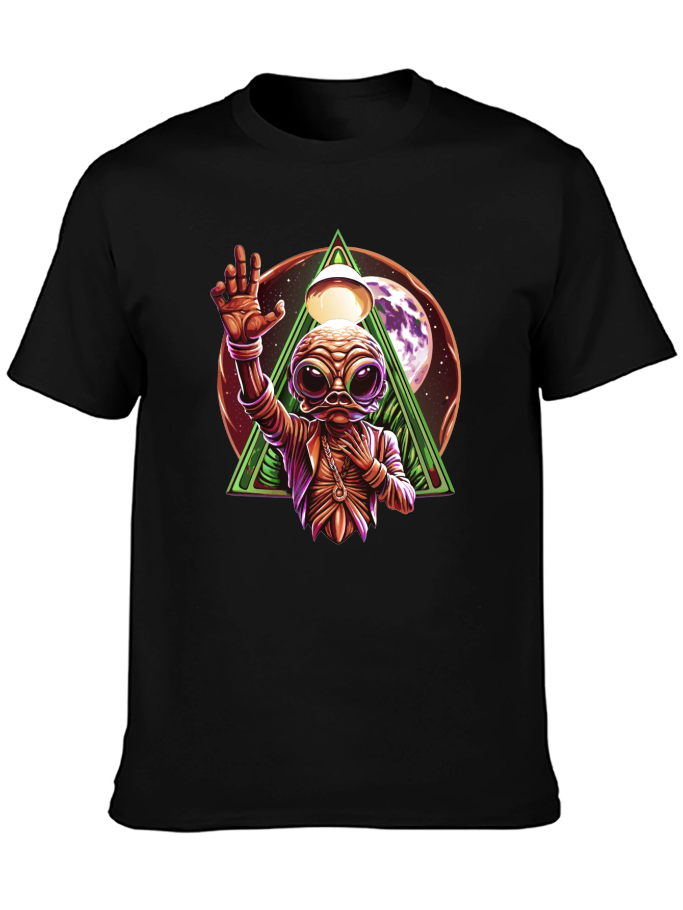Alien Graphic Black T-Shirt - Unique Design