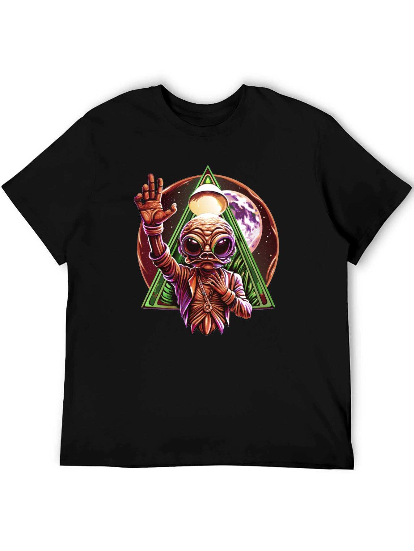 Alien Graphic Black T-Shirt - Unique Design