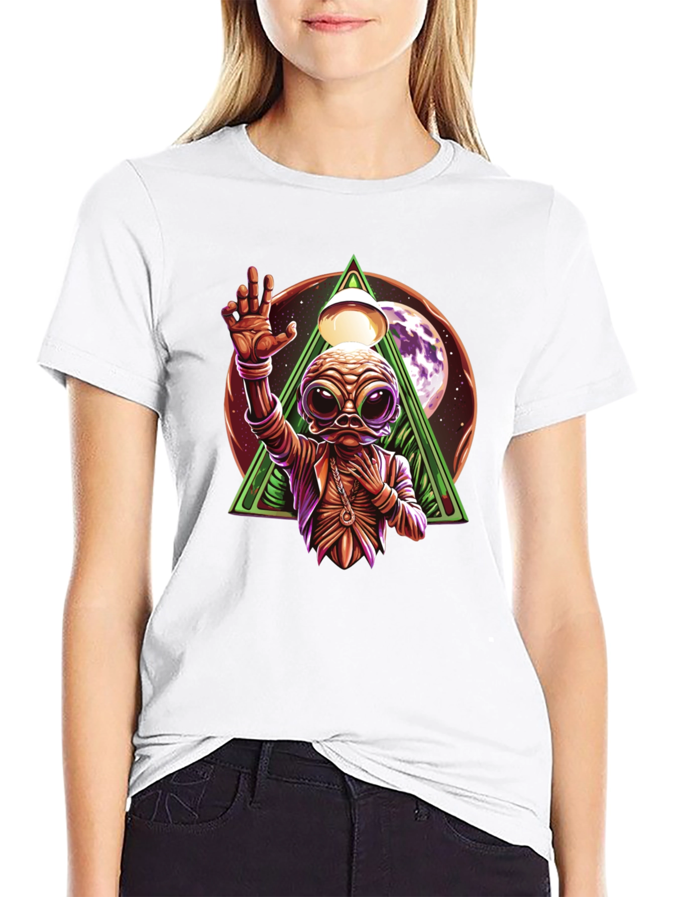 Alien Graphic Black T-Shirt - Unique Design
