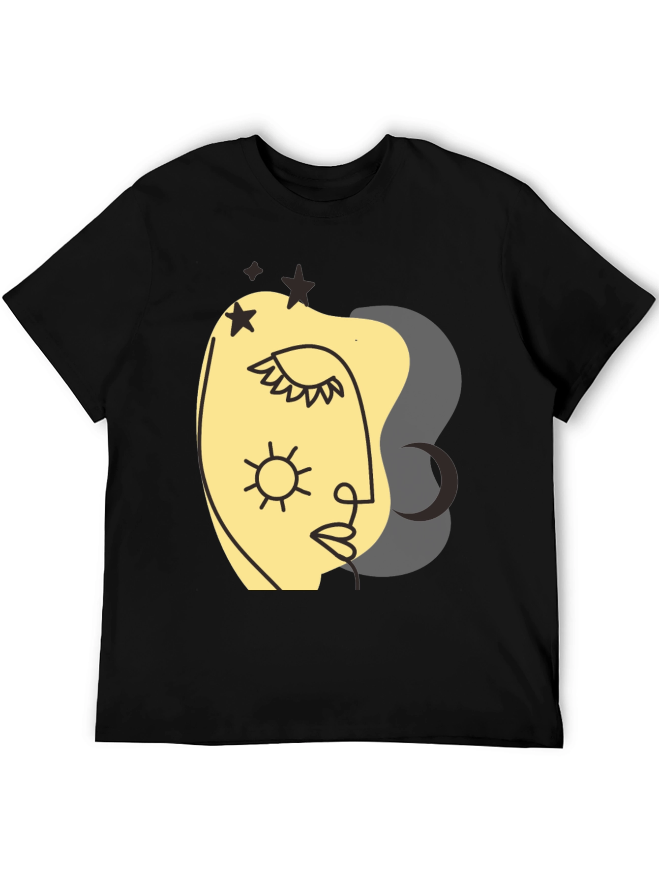 Abstract Face Graphic Tee - Modern Artistic T-Shirt