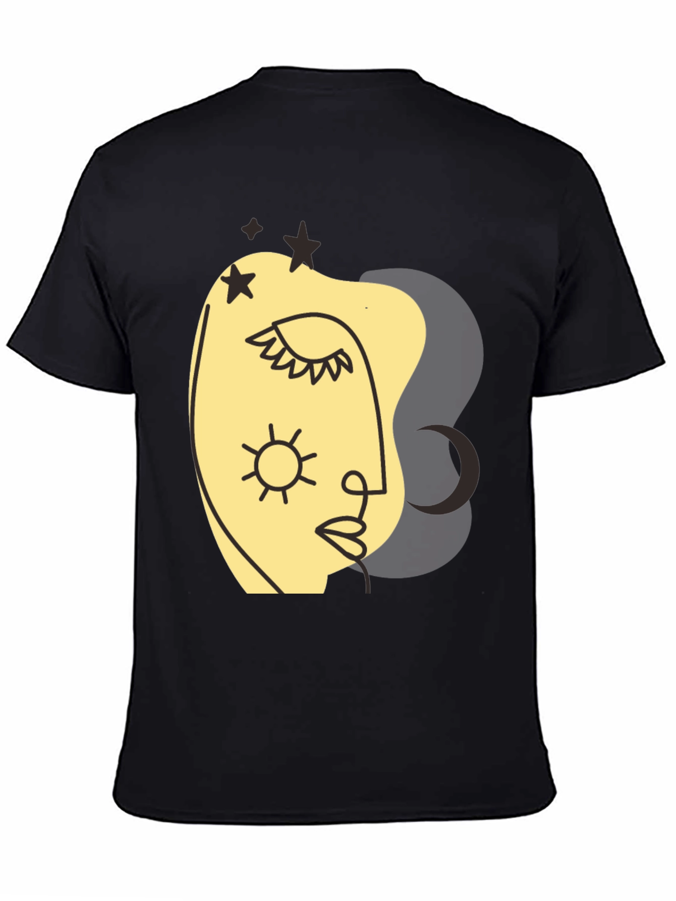 Abstract Face Graphic Tee - Modern Artistic T-Shirt