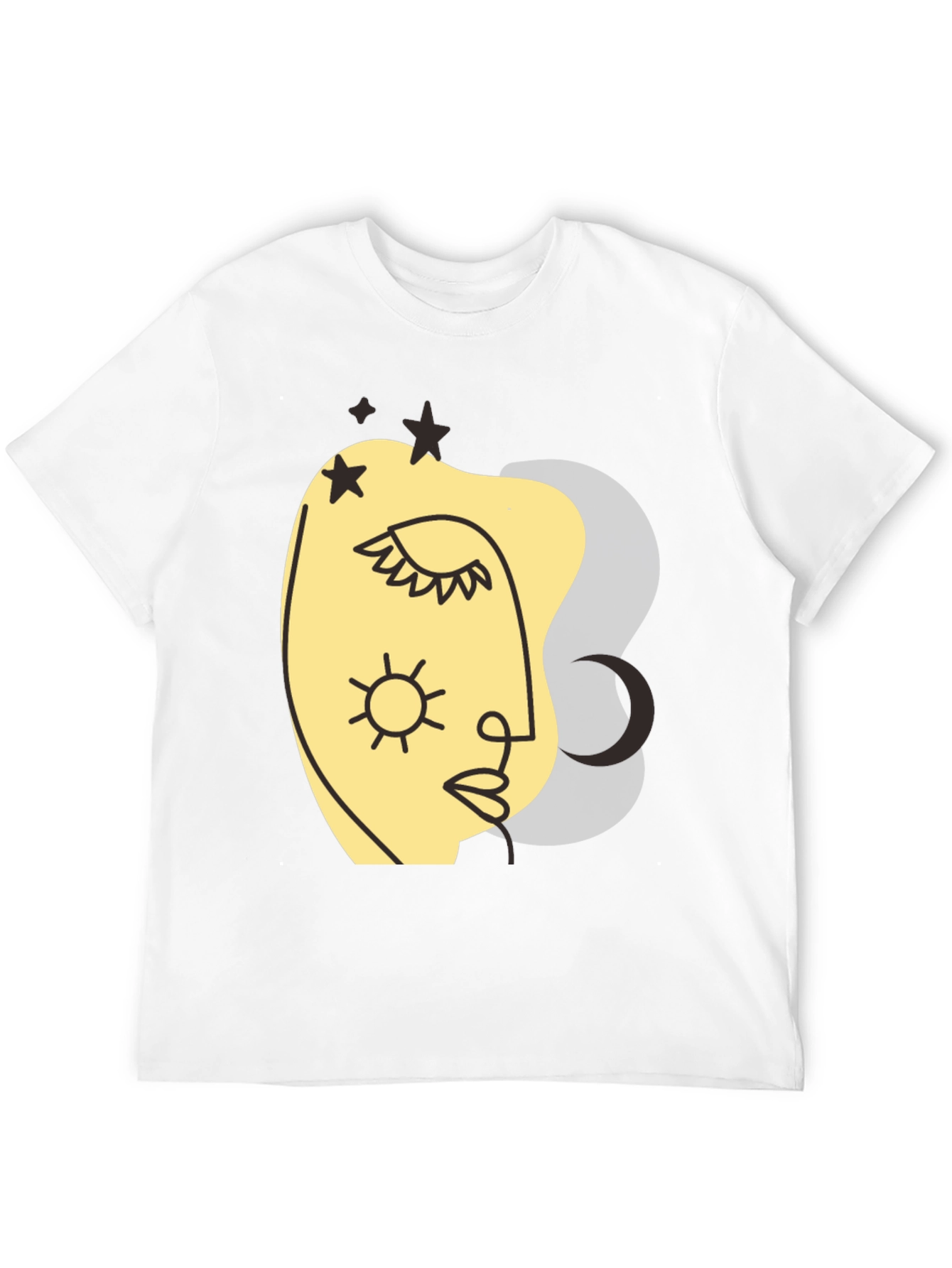 Abstract Face Graphic Tee - Modern Artistic T-Shirt