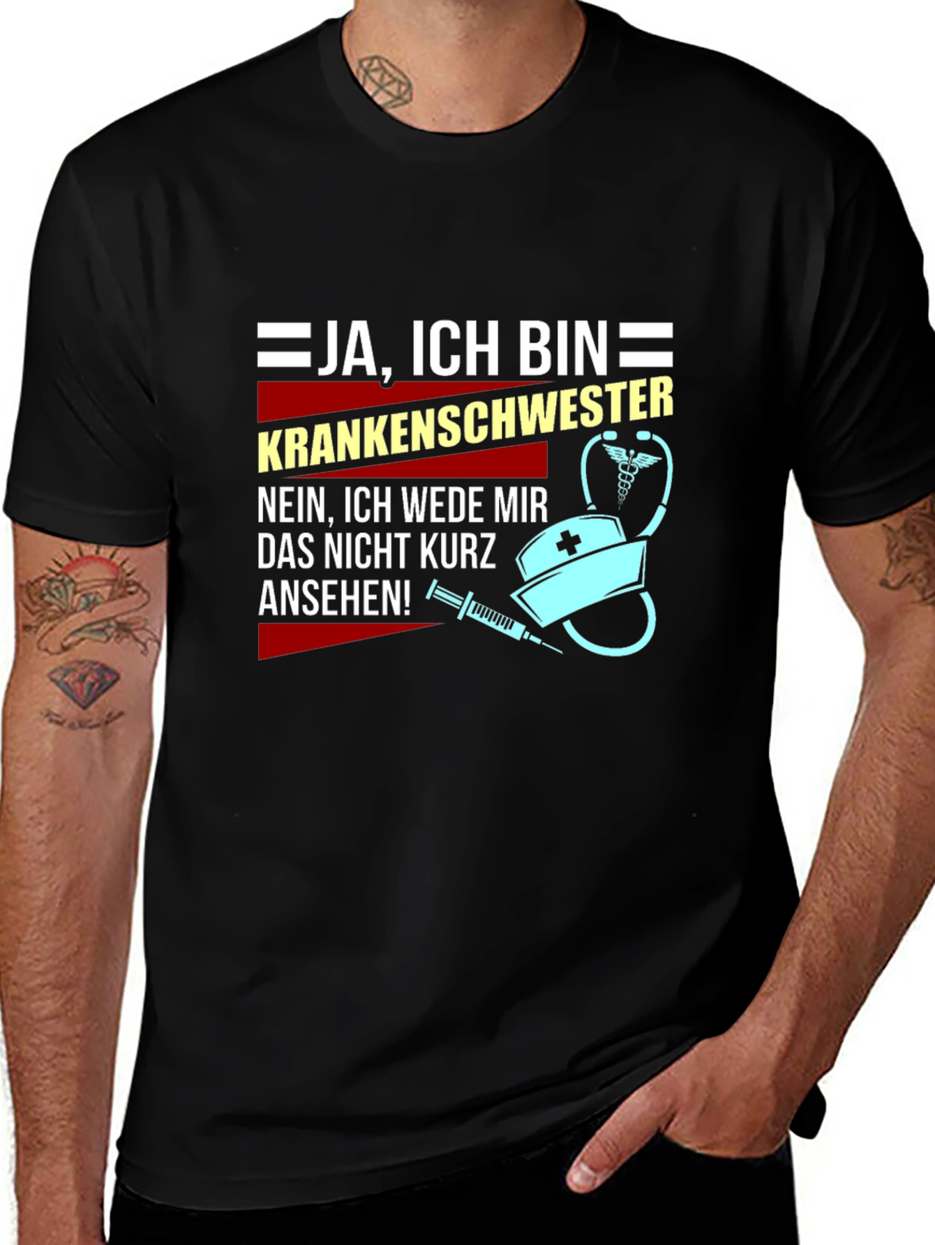 Funny Nurse T-Shirt - Ja Ich Bin Krankenschwester