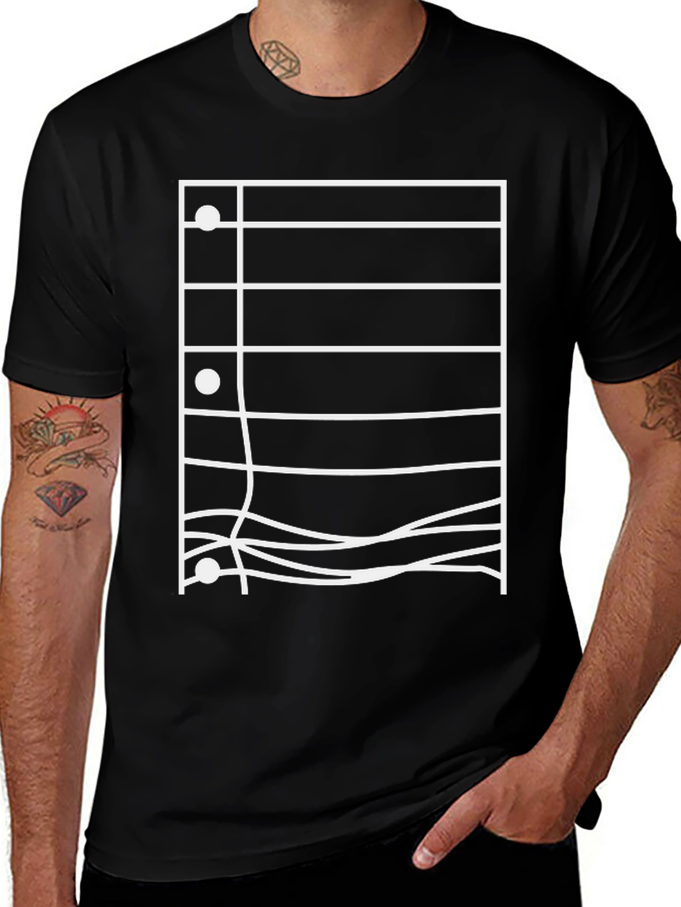Abstract Fretboard Graphic Tee