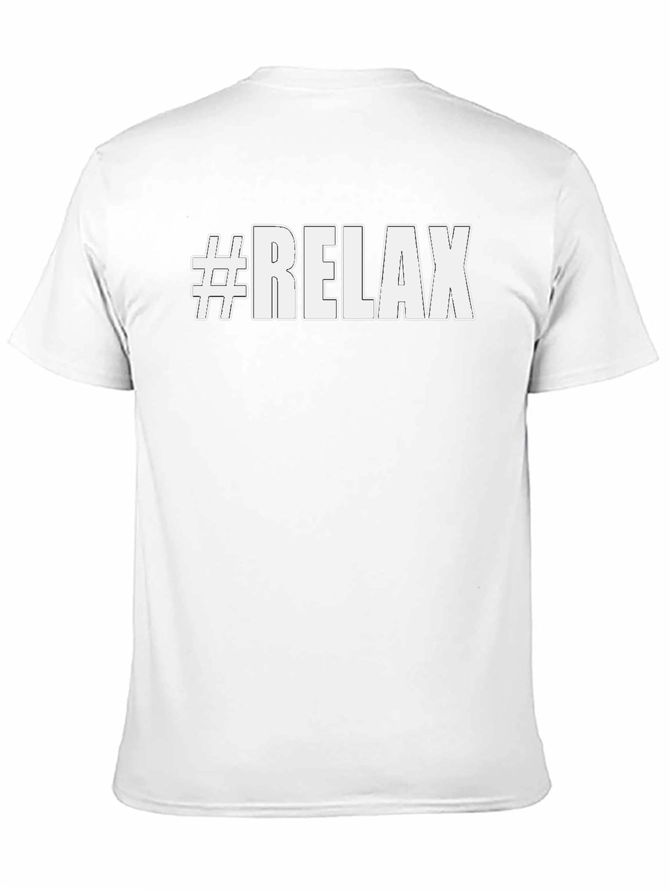 #Relax Black Cotton Graphic Tee