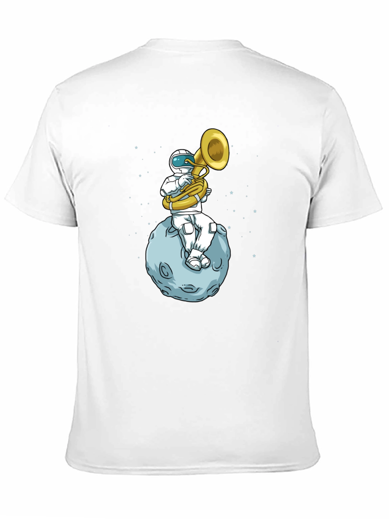 Astronaut Tuba Player on Moon T-Shirt